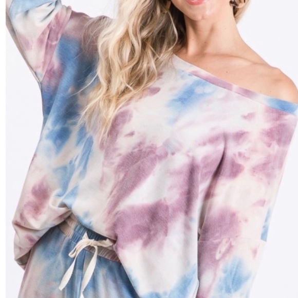 New trendy comfy tie dye sweatsuit - Picture 3 of 7